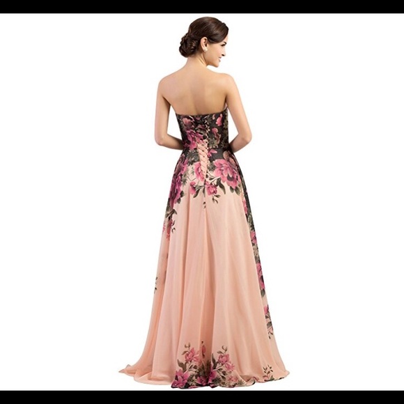 🆕 Floral Print Graceful Chiffon Dress - Picture 2 of 3